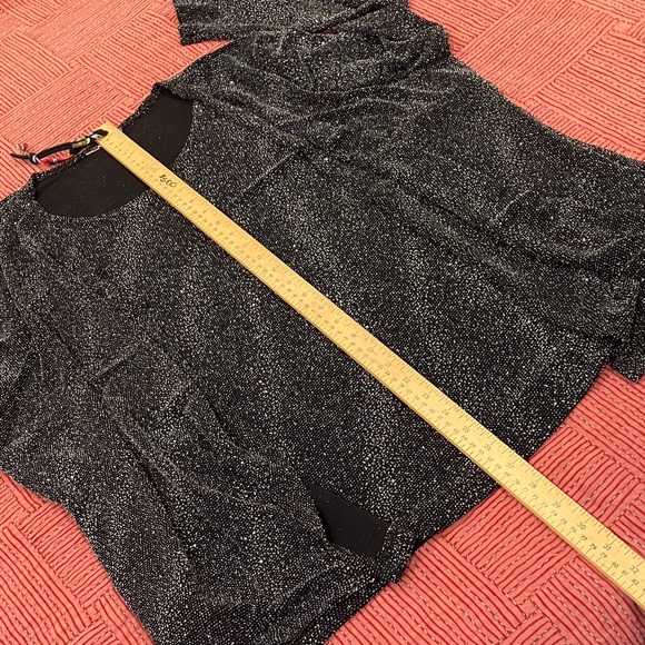 Plus size stretchy & sparkly Black  Women's Blouse / sweater - Picture 6 of 11